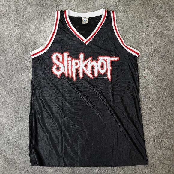 Vintage Slipknot Jersey Mens 2XL Heavy Metal Band 1999 USA XXL Black RARE - Picture 1 of 9